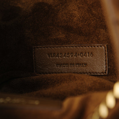 Saint Laurent Suede Calfskin Fringe Baby Emmanuelle Bucket Light Ochre 6 of 7
