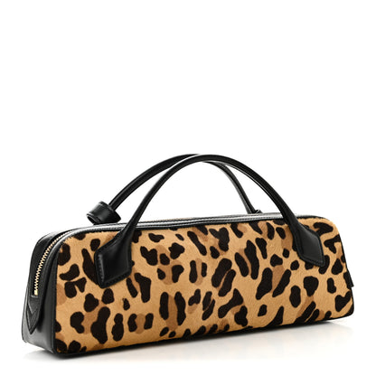 Alaia Calf Hair Leopard Print Le Teckel Clutch Brun Sepia 4 of 10