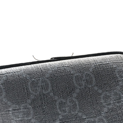 Gucci GG Supreme Monogram Appia Calfskin Web Small Camera Messenger Bag Black Grey 11 of 12