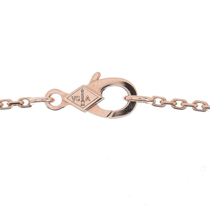 Van Cleef & Arpels 18K Rose Gold Diamond Black Onyx Vintage Alhambra Pendant Necklace 5 of 6