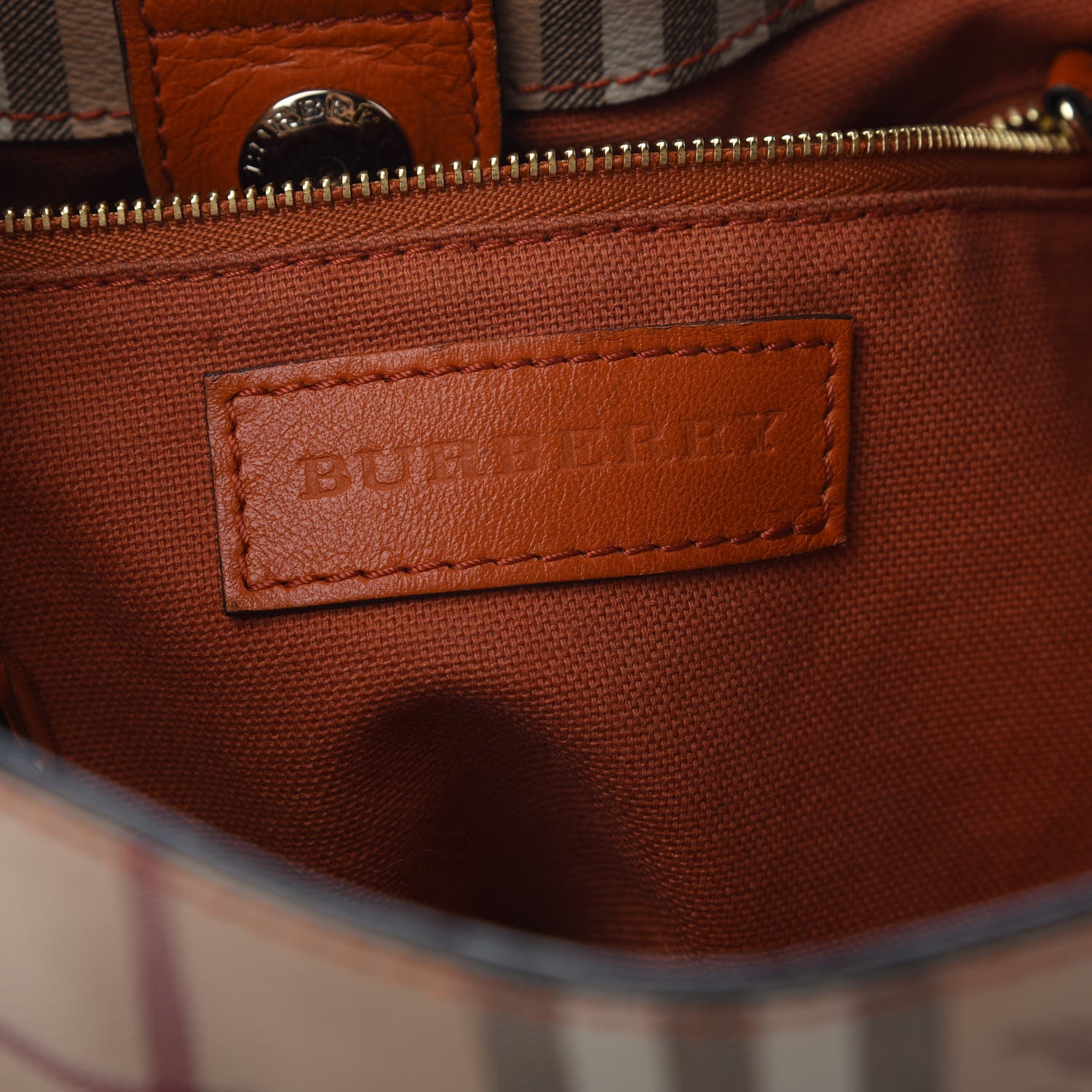 Burberry Haymarket Check Small Canterbury Tote Orange 5 of 13