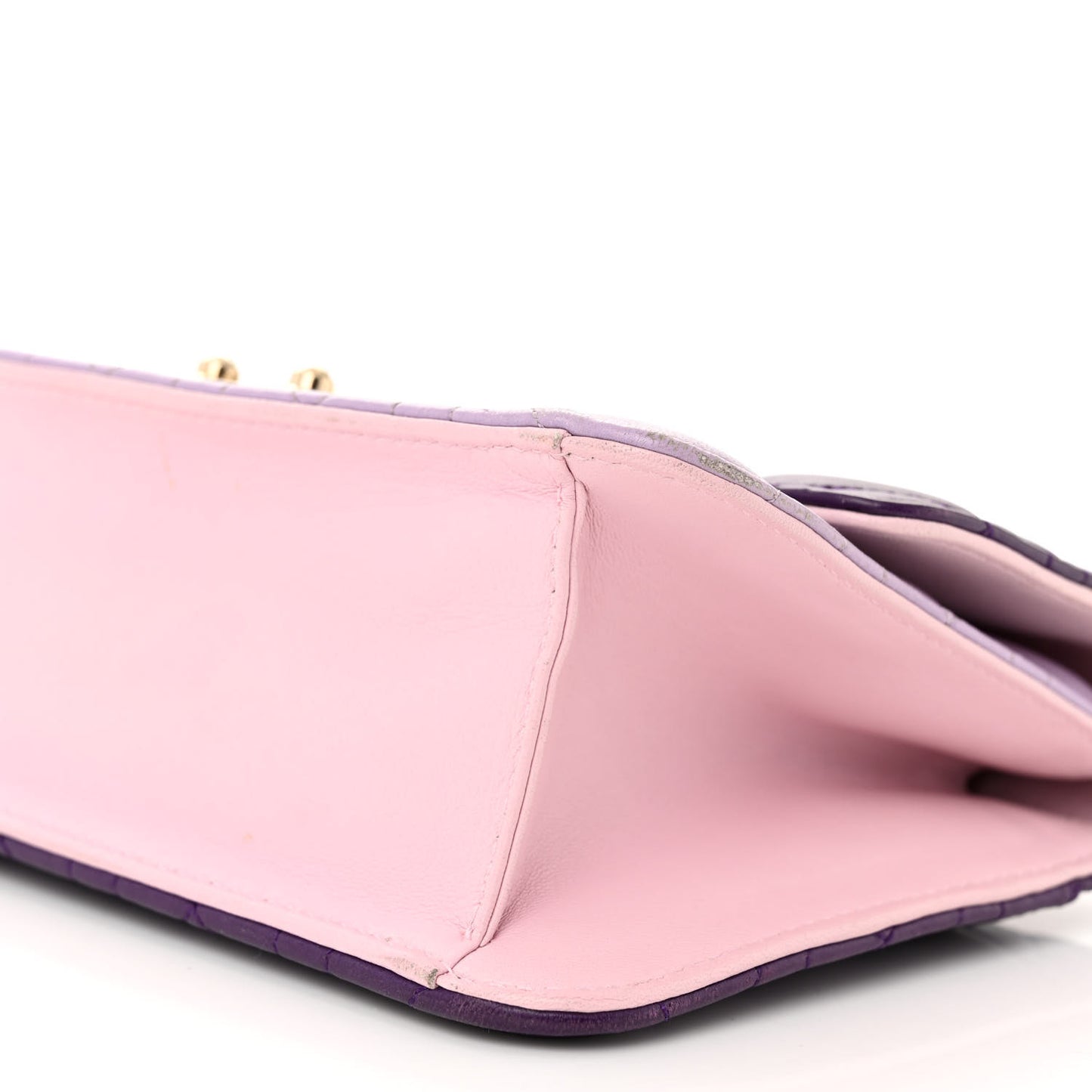 Lambskin Cannage Miss Dior Promenade Pouch Purple Multicolor