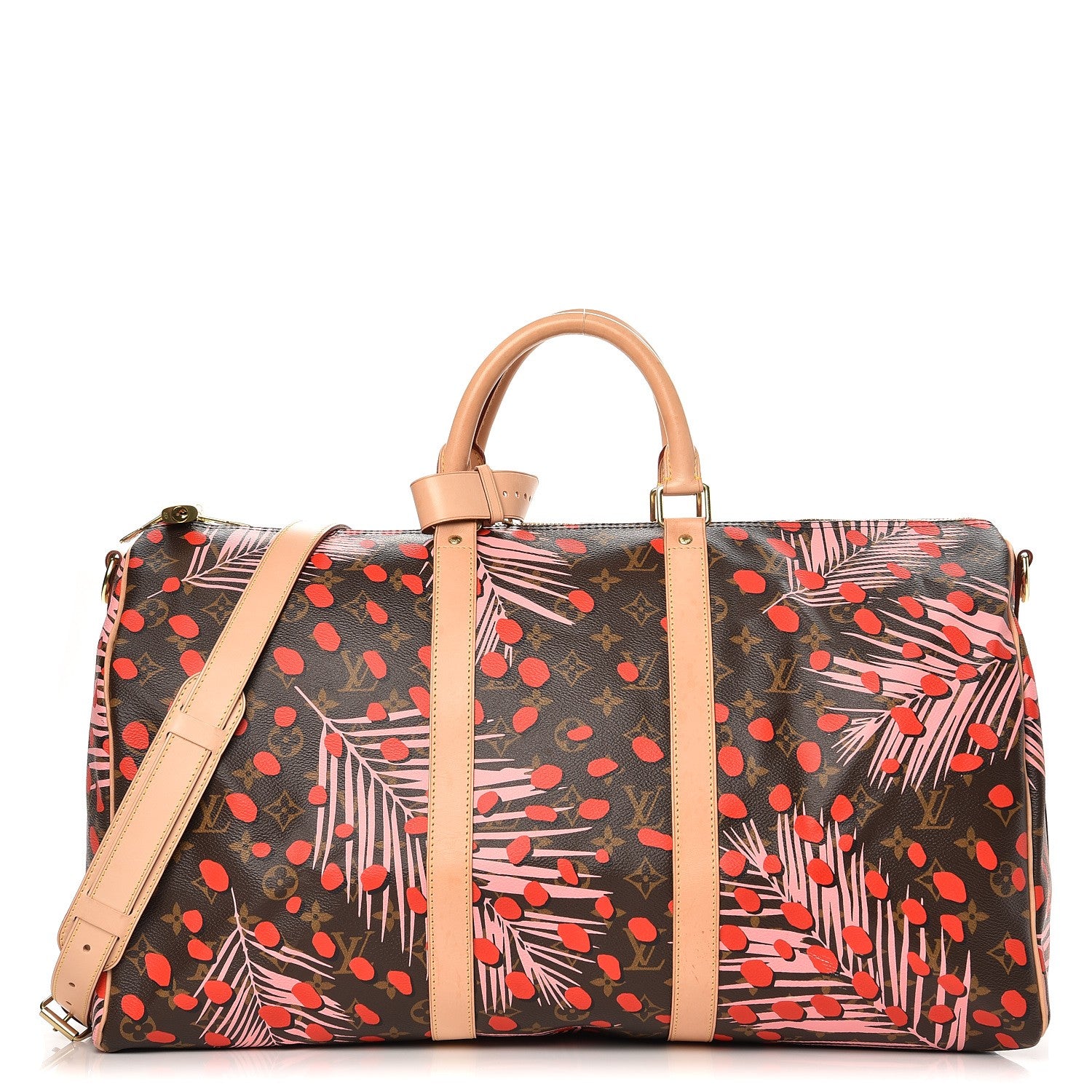 Louis Vuitton Monogram Jungle Dots Keepall Bandouliere 50 Sugar Pink Poppy 1 of 11