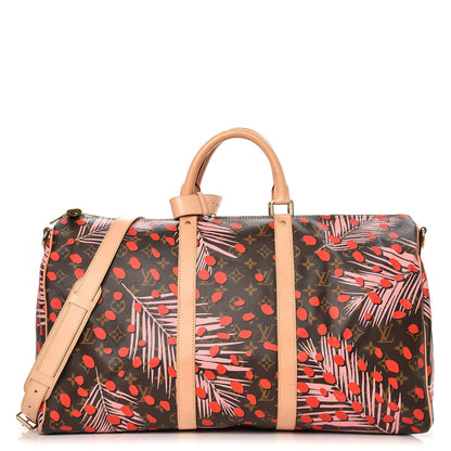 Louis Vuitton Monogram Jungle Dots Keepall Bandouliere 50 Sugar Pink Poppy 1 of 11