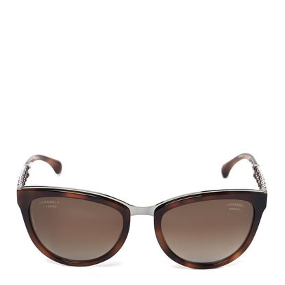 Chanel Lambskin Chain Polarized Sunglasses 5361-Q Brown 2 of 8