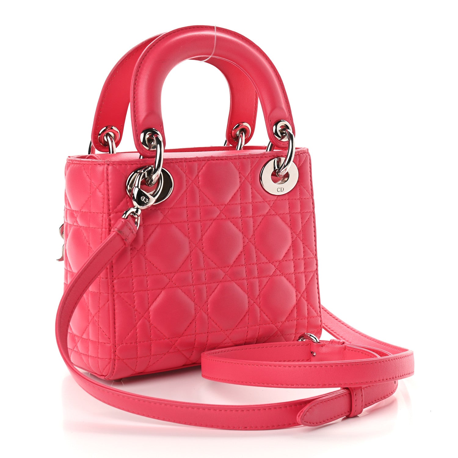 Christian Dior Lambskin Cannage Mini Lady Dior Pink 2 of 7