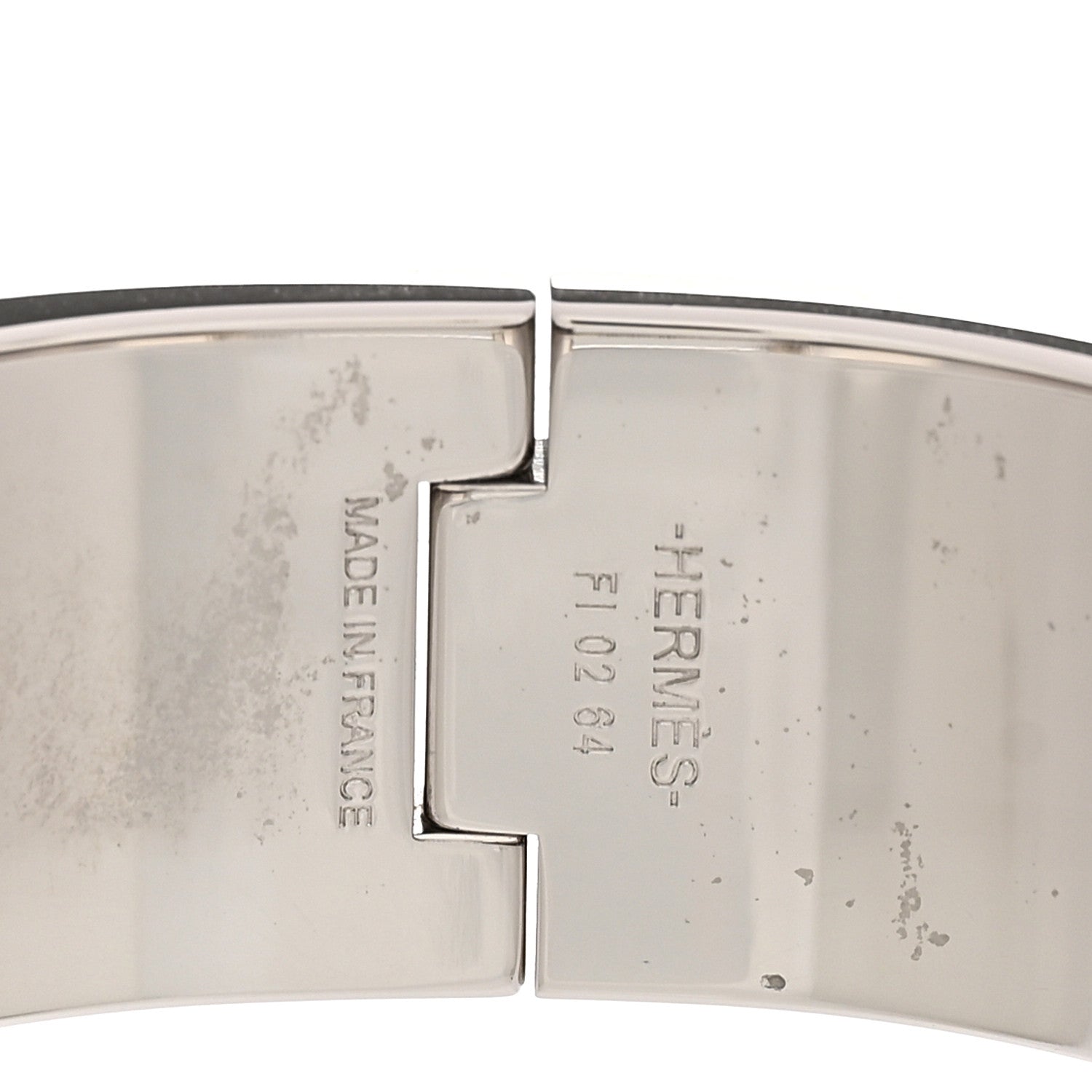 Hermes Enamel Printed Wide Clic Clac H Emile Et Une Nuit Bracelet PM White 3 of 4