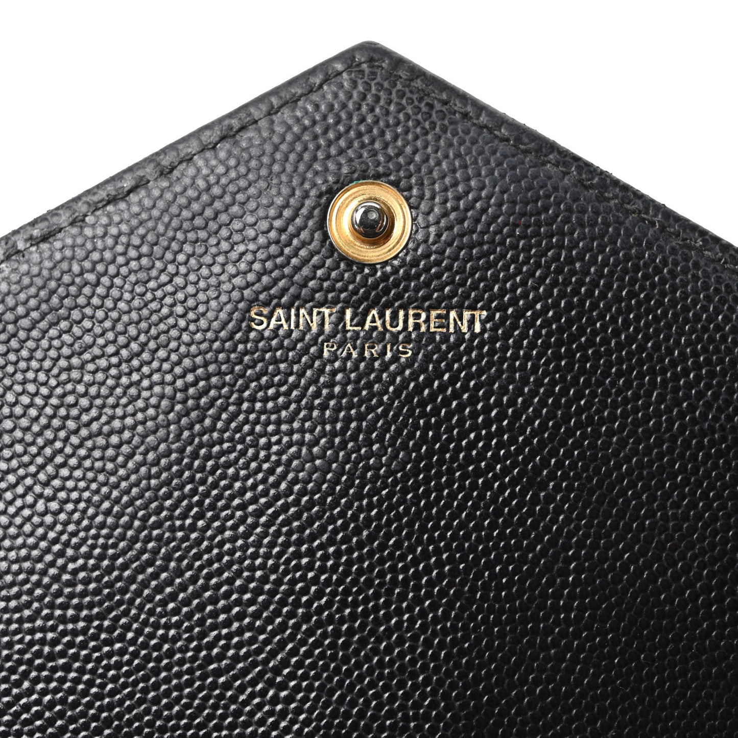 Grain De Poudre Matelasse Chevron Monogram Chain Wallet Black