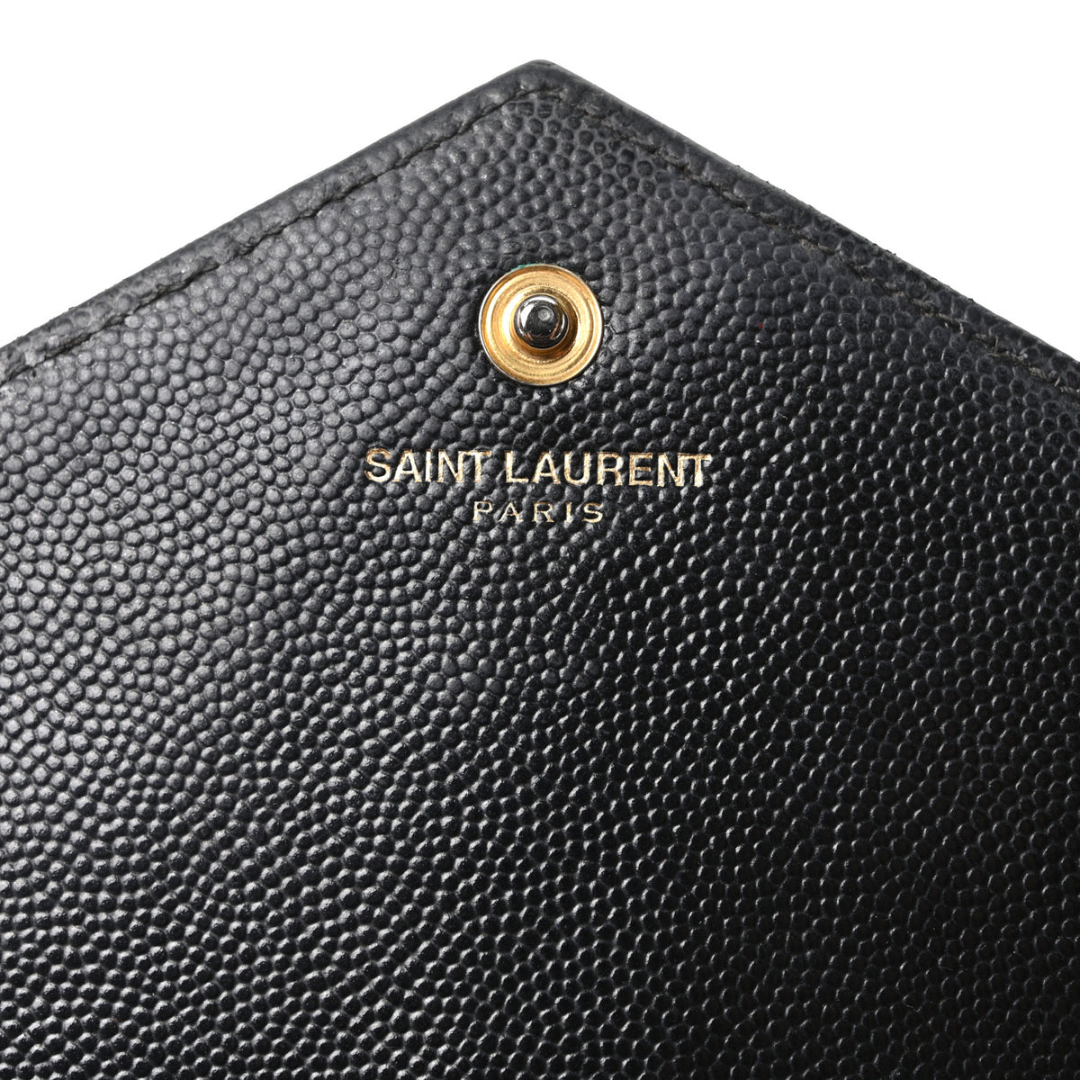 Grain De Poudre Matelasse Chevron Monogram Chain Wallet Black