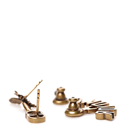 Christian Dior Metal J'Adior Earrings Aged Gold 3 of 4