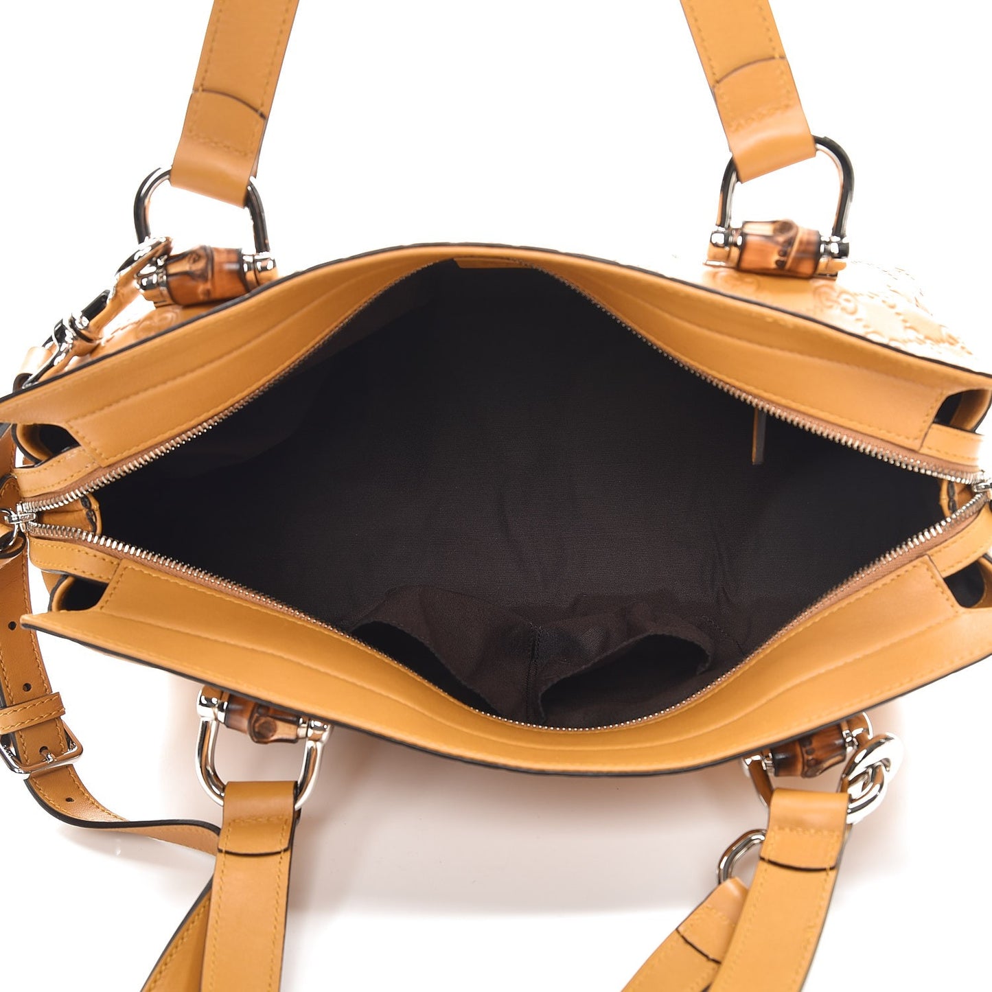 Guccissima Medium Bamboo Bar Tote Yellow