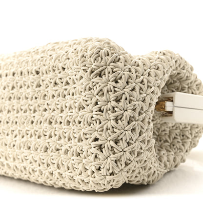 Bottega Veneta Rubber Crochet Medium The Point Triangle Bag Chalk 9 of 11