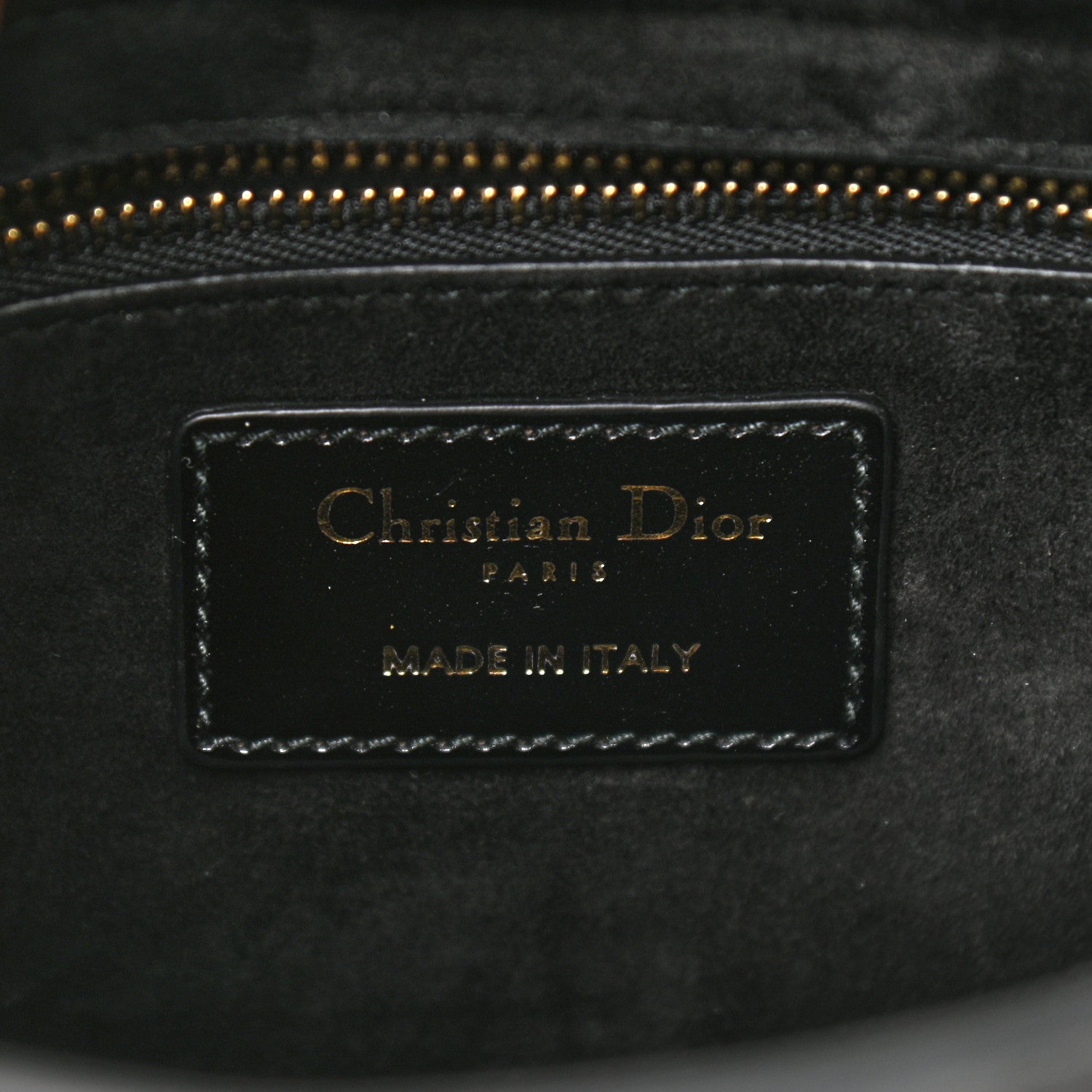 Christian Dior Crinkled Patent Cannage Small Lucky Badges My Lady Dior Black 7 of 11