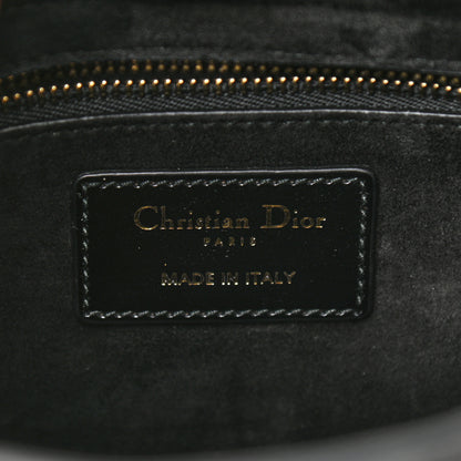 Christian Dior Crinkled Patent Cannage Small Lucky Badges My Lady Dior Black 7 of 11