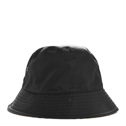 Burberry Cotton Gabardine Vintage Check Reversible Bucket Hat M Black Sand 8 of 14