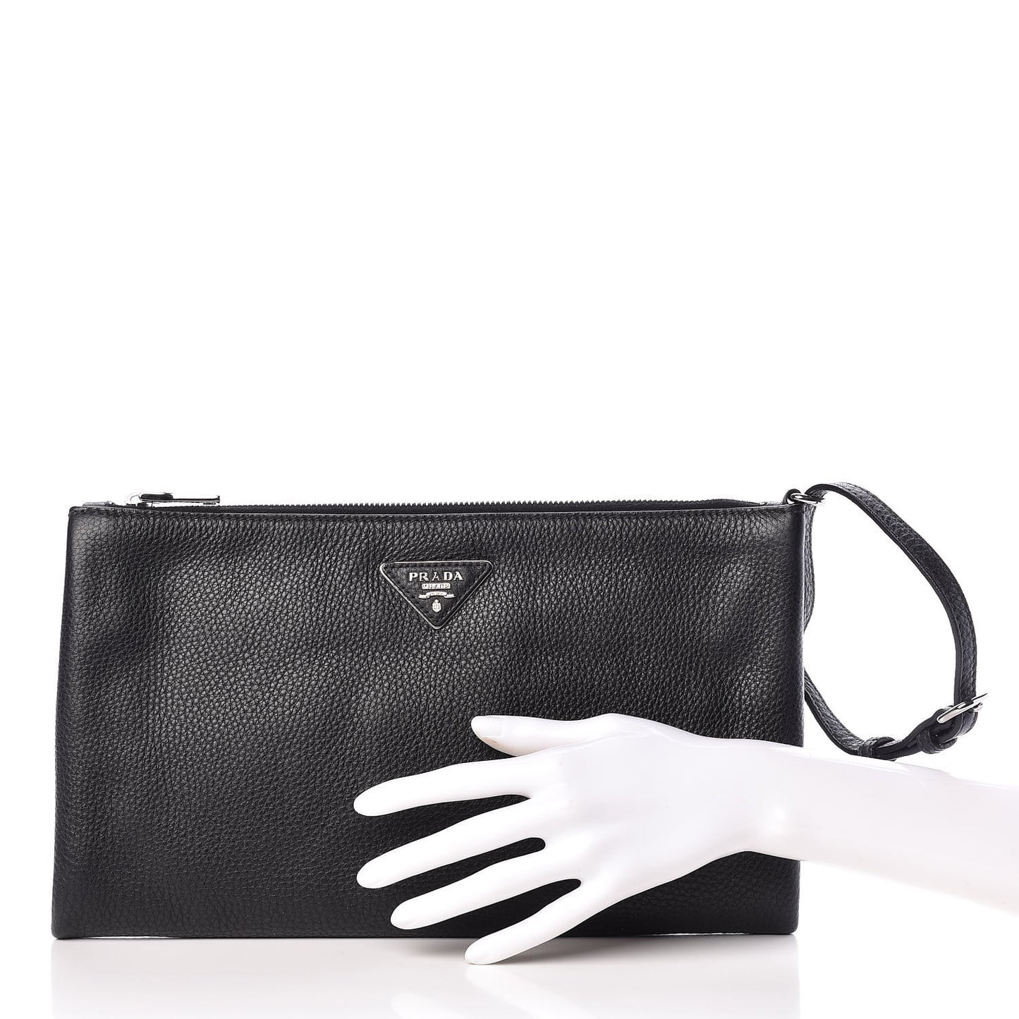 Vitello Daino Clutch Black
