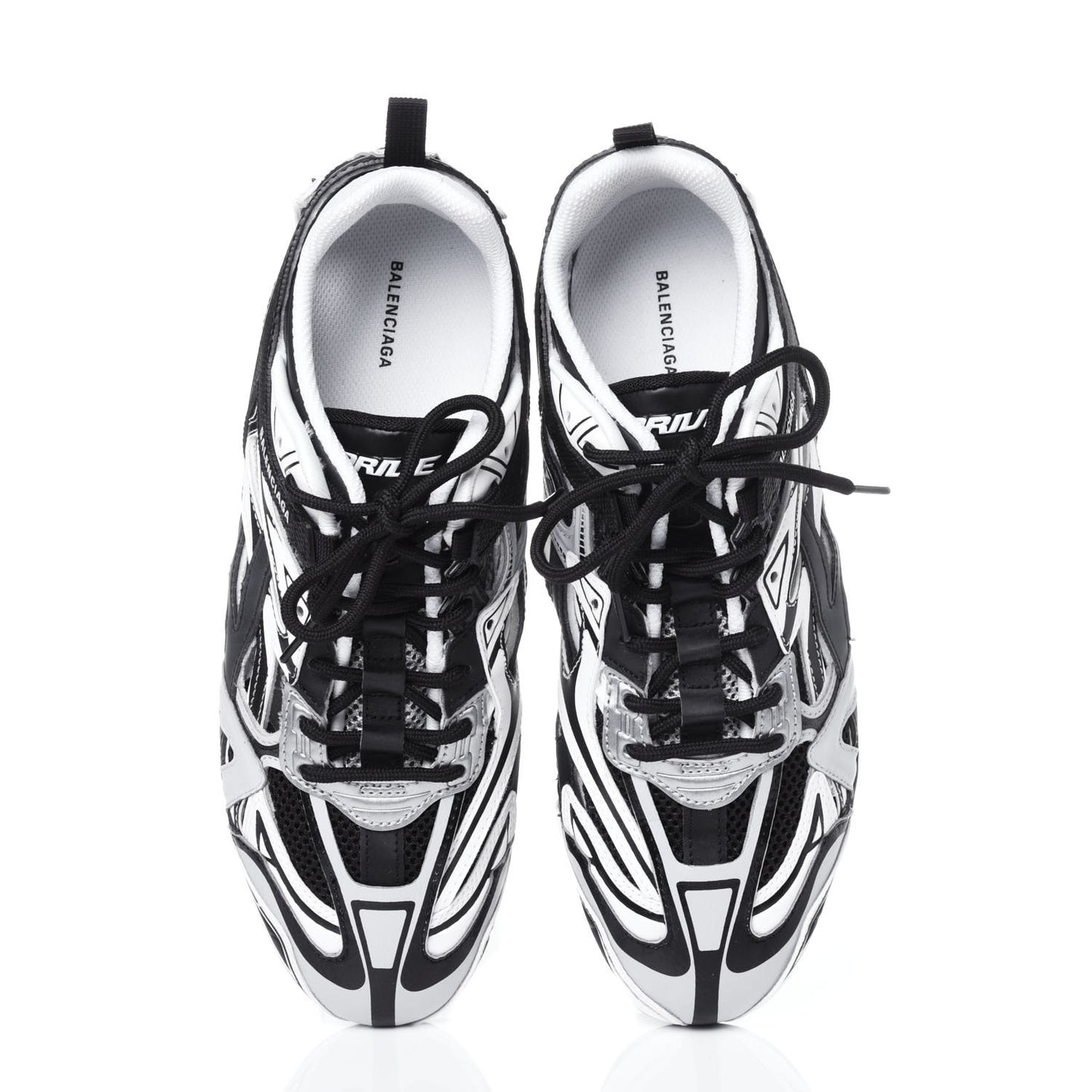 Mesh Rubber Womens Drive Sneakers 40 Light Grey Black
