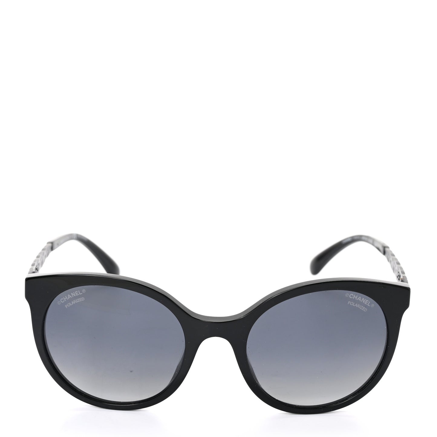 Acetate Metal Polarized Pantos Sunglasses 5440-A Black