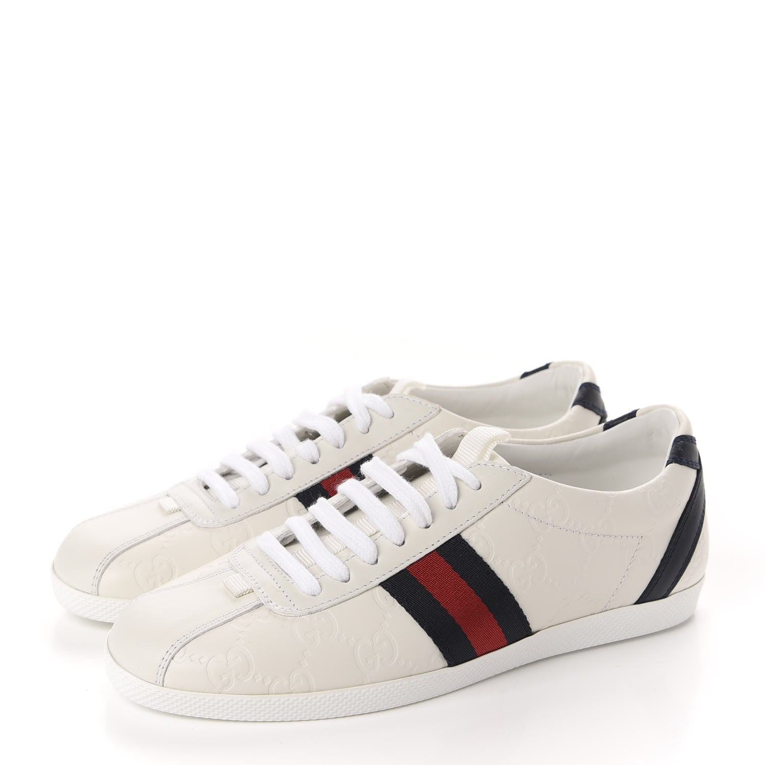 Gucci Guccissima Womens Web Sneakers 36.5 White 3 of 10