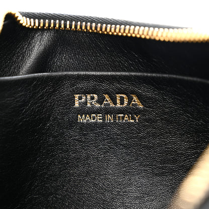 Prada Soft Calfskin Arque Shoulder Bag Black 6 of 9