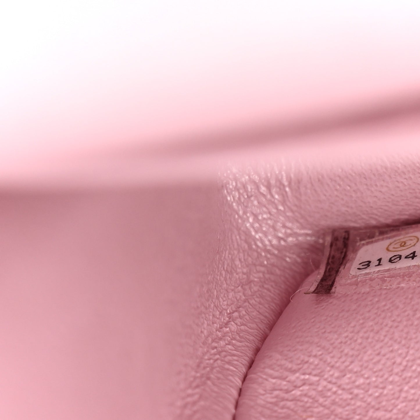 Iridescent Calfskin Quilted Medium Double Flap Light Pink