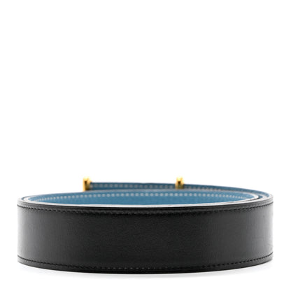 Hermes Swift Togo 32mm Idem Belt 100 Black Blue Jean 2 of 7