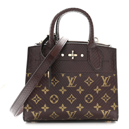 Louis Vuitton Snakeskin Monogram City Steamer Mini Brown 1 of 9