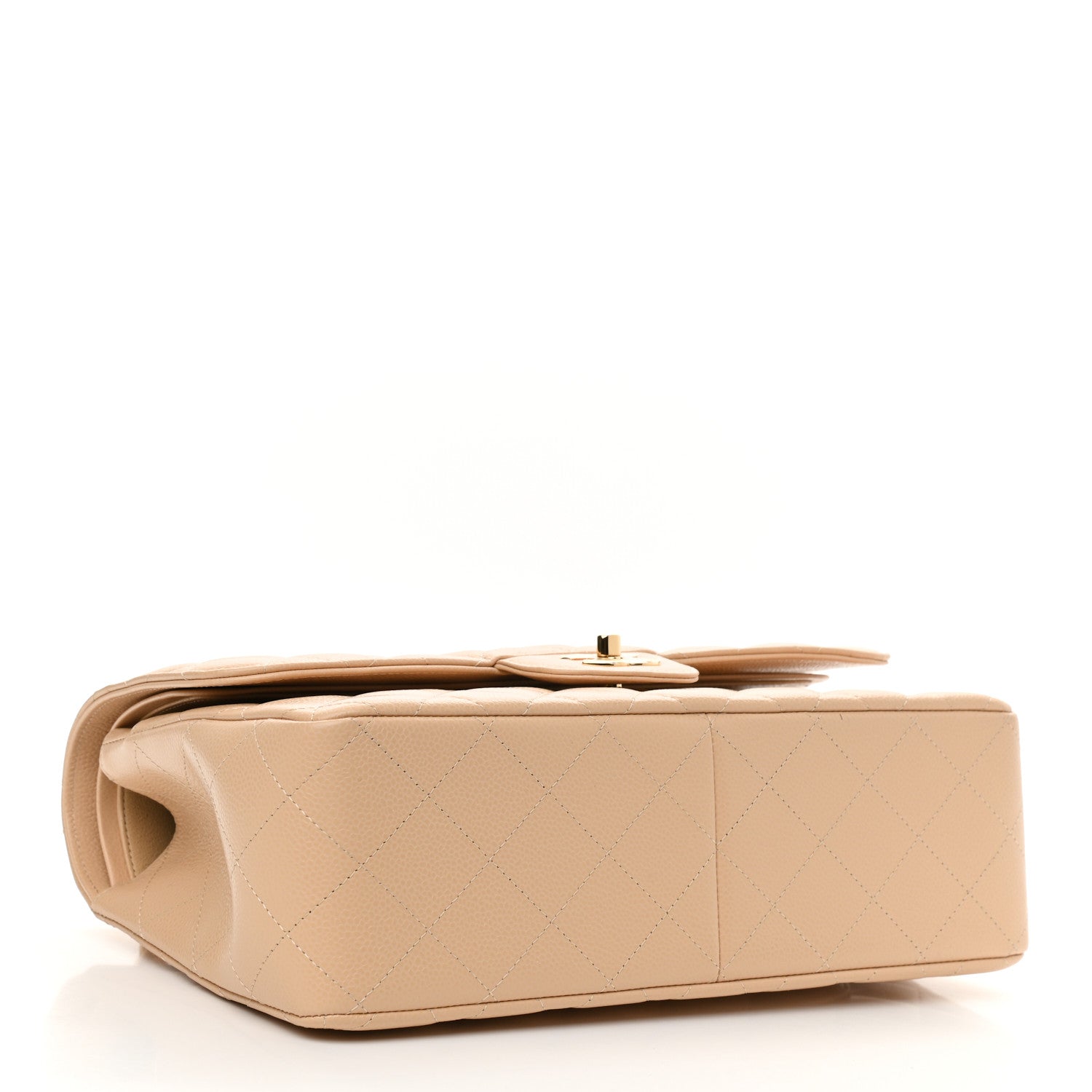 Chanel Caviar Quilted Jumbo Double Flap Beige 4 of 10