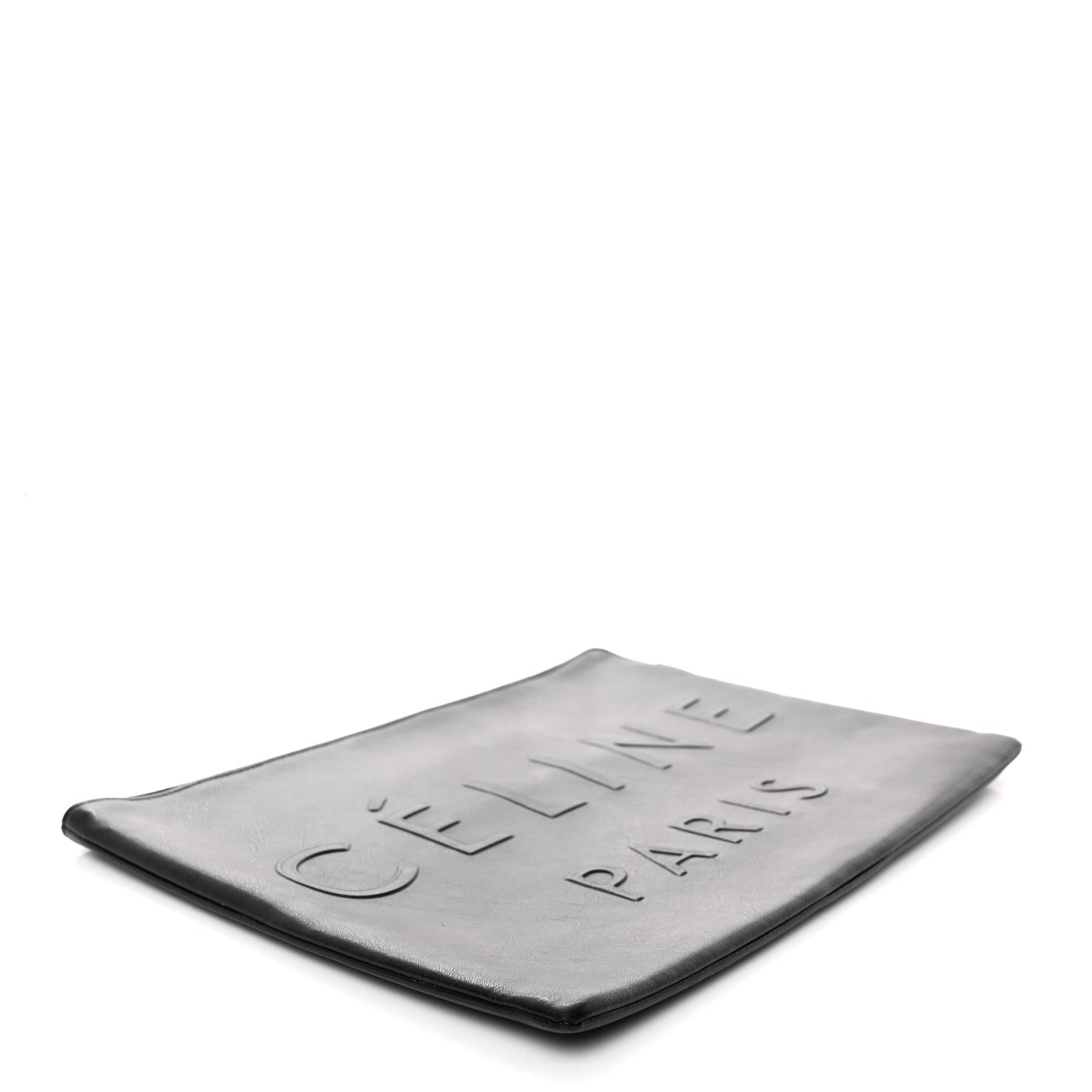 Calfskin Large Made In Clutch Pouch Black