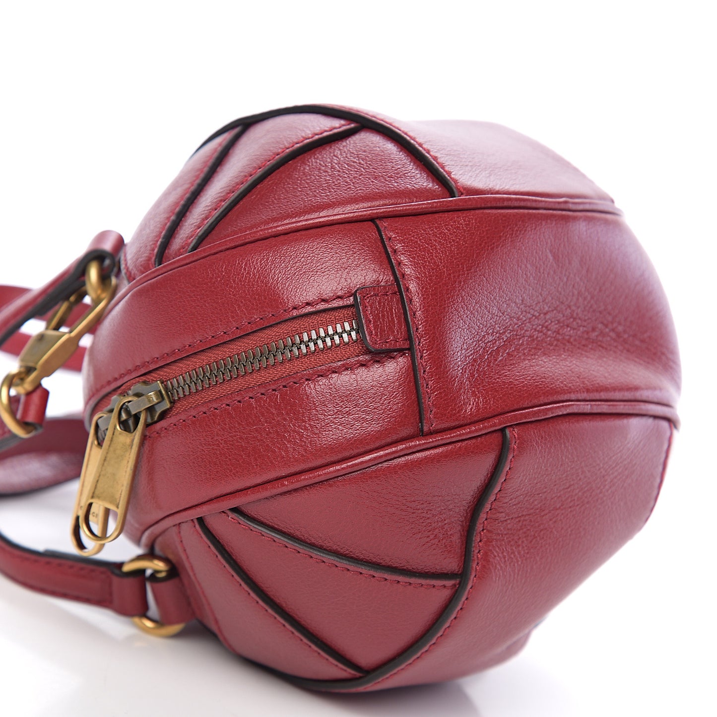 Piuma Lux Energy Mini Tifosa Basketball Shaped Shoulder Bag Romantic Cerise