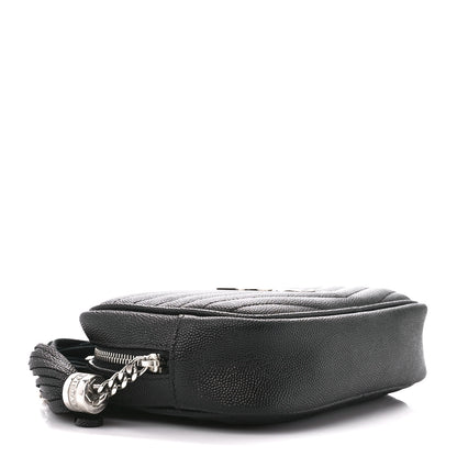 Saint Laurent Grain De Poudre Matelasse Monogram Mini Lou Camera Bag Black 4 of 10