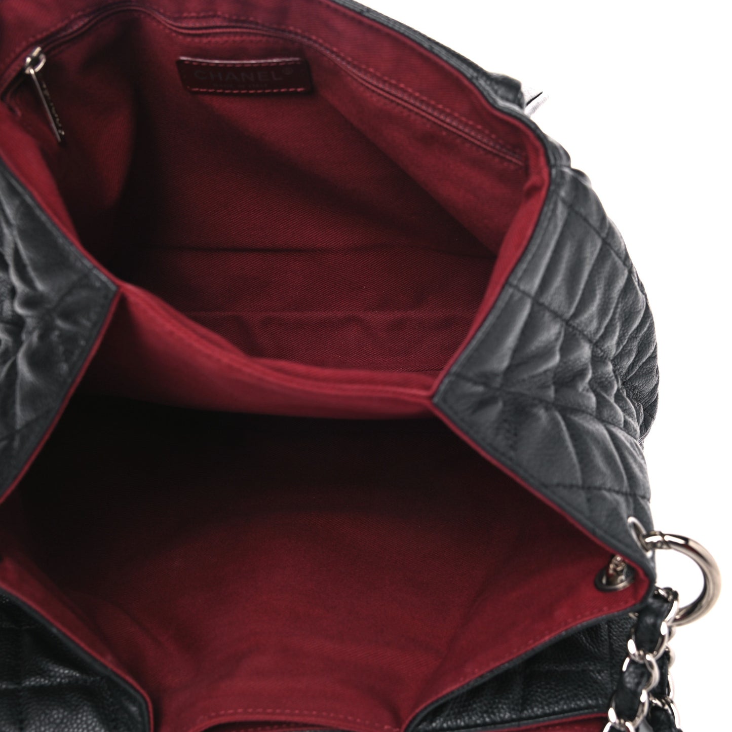 Caviar Quilted Timeless Accordion Flap Black