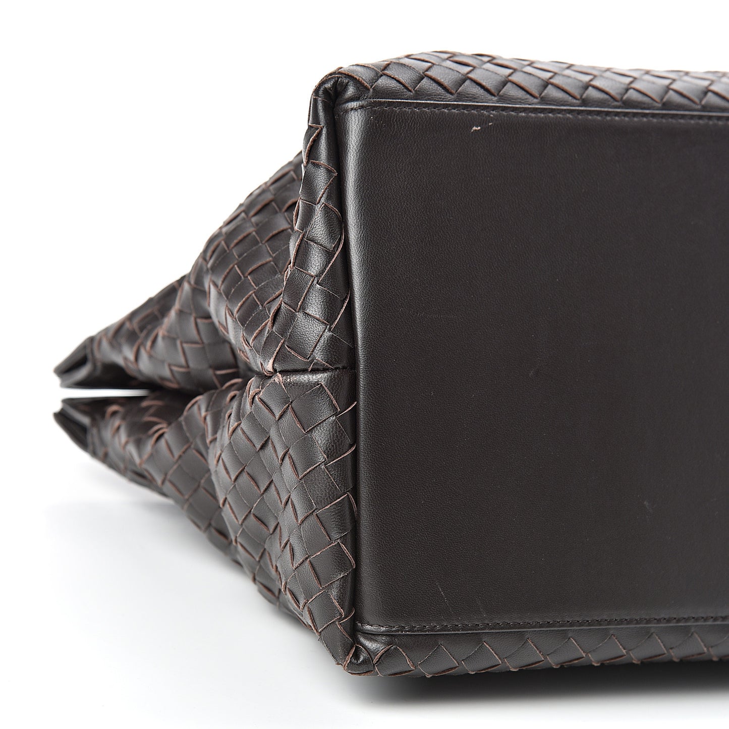 Nappa Intrecciato Large Top Handle Tote Ebano