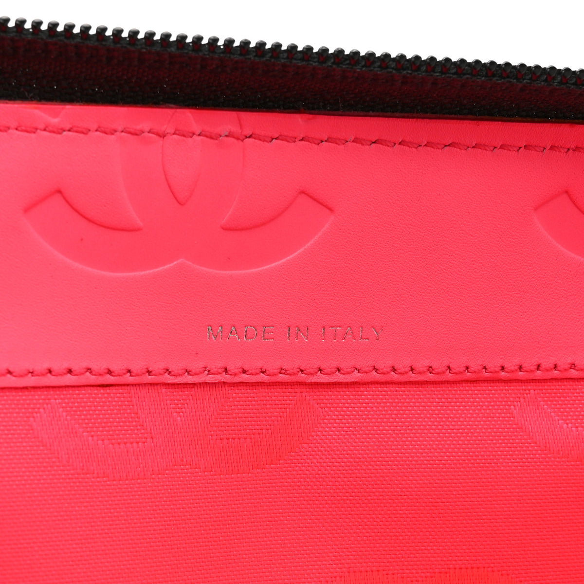 Chanel Calfskin Cambon Zip Around Organizer Wallet Black White 8 of 14