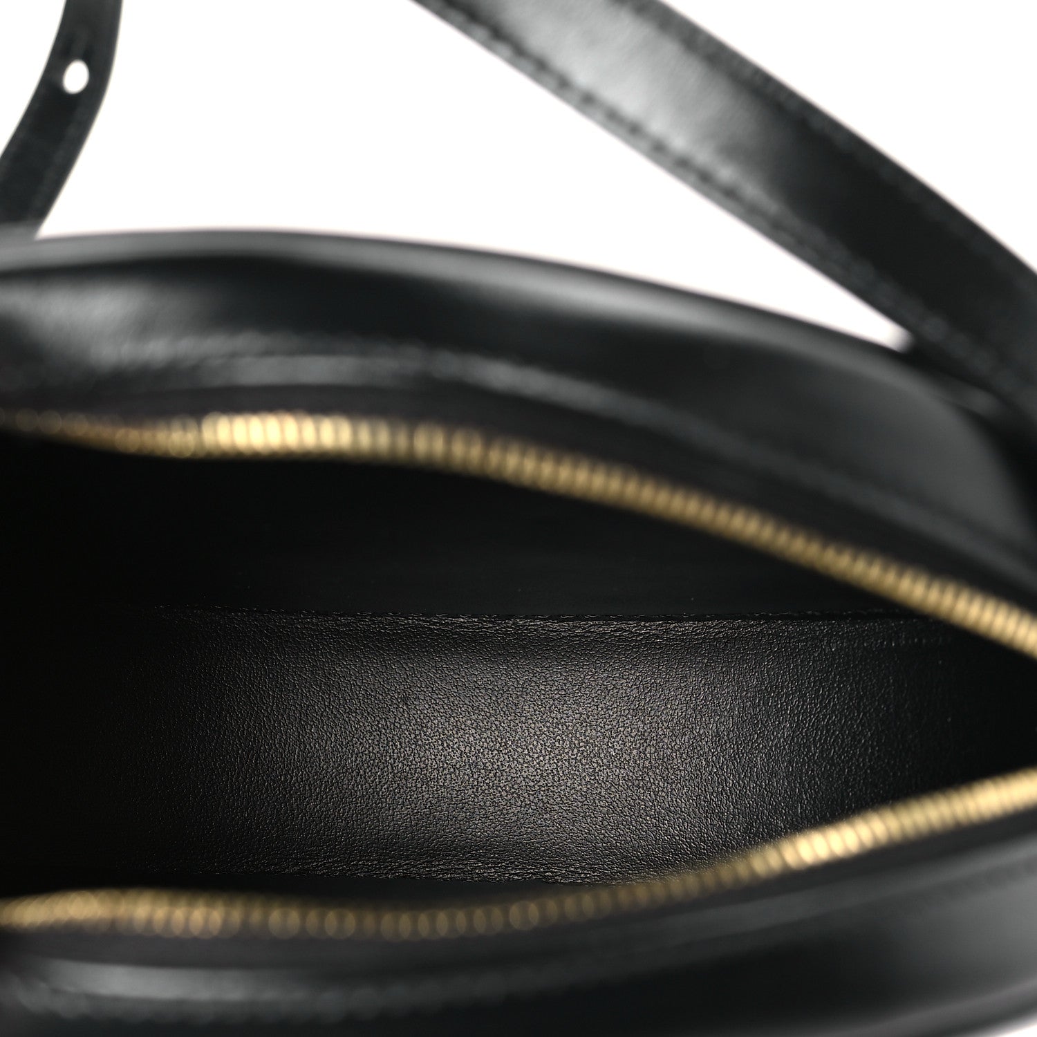 Celine Smooth Calfskin Cuir Small Triomphe Oval Crossbody Purse Black 5 of 8