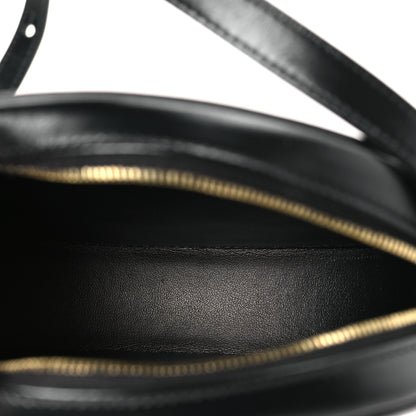 Celine Smooth Calfskin Cuir Small Triomphe Oval Crossbody Purse Black 5 of 8