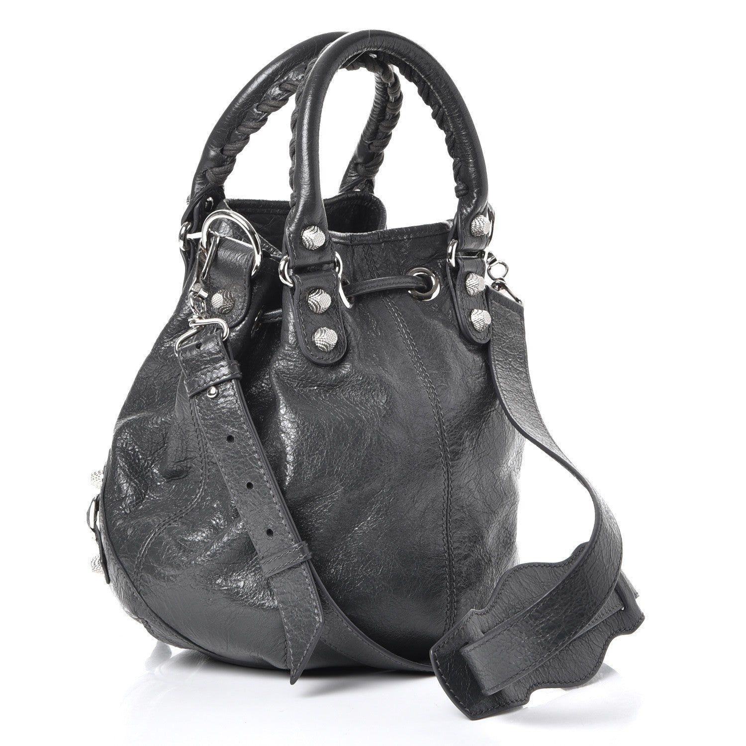 Balenciaga Agneau Giant 12 Silver Hardware Mini Pompon Gris Fossile 3 of 7