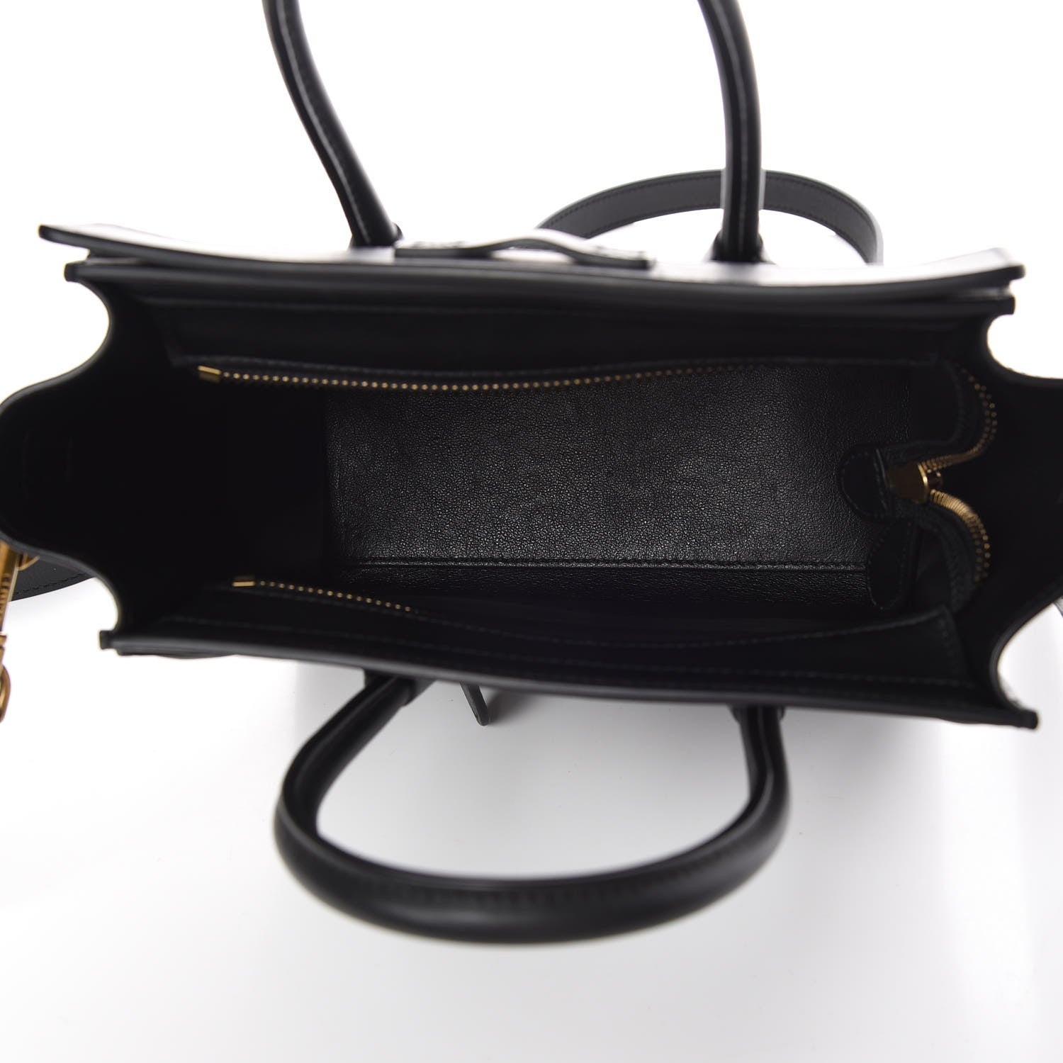 Celine Smooth Calfskin Nano Luggage Black 5 of 9