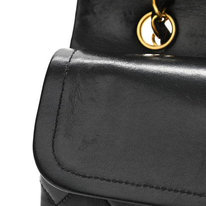 Chanel Lambskin Quilted Medium Double Flap Black 11 of 14