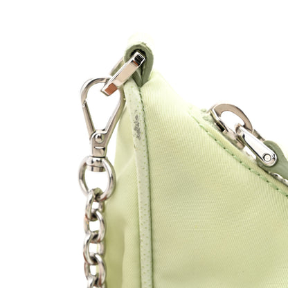 Prada Re-Nylon Saffiano Re-Edition 2005 Shoulder Bag Acqua 14 of 16