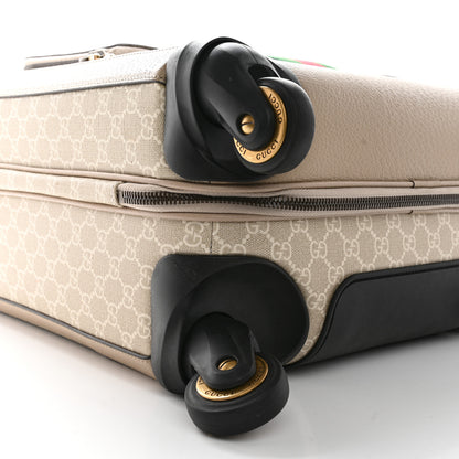 Gucci GG Supreme Monogram Textured Dollar Calfskin Web Small Savoy Cabin Trolley Beige Mystic White Oatmeal 8 of 15