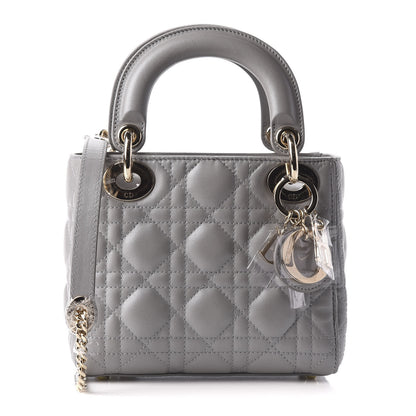 Christian Dior Lambskin Cannage Mini Lady Dior Grey 1 of 8