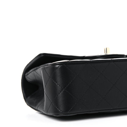 Chanel Lambskin Quilted Mini Top Handle Rectangular Flap Black 5 of 10