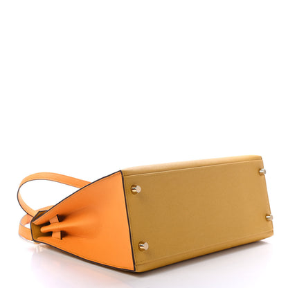 Hermes Epsom Horseshoe Kelly Sellier 28 Jaune Ambre Jaune D'Or 3 of 10