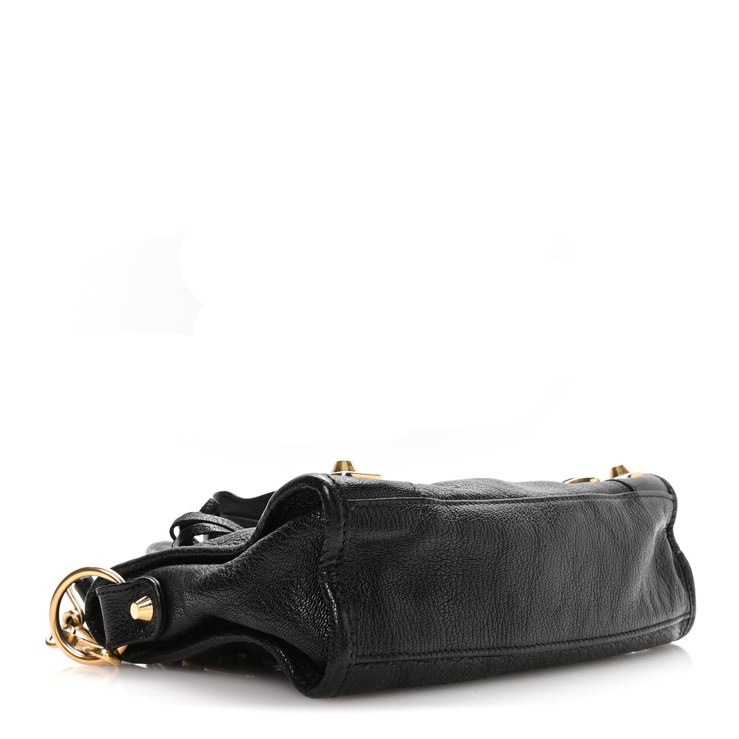 Chevre Gold Metallic Edge Hardware Mini City Black