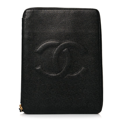 Chanel Caviar CC Zip Around Notebook Agenda Cover Black 1 of 12
