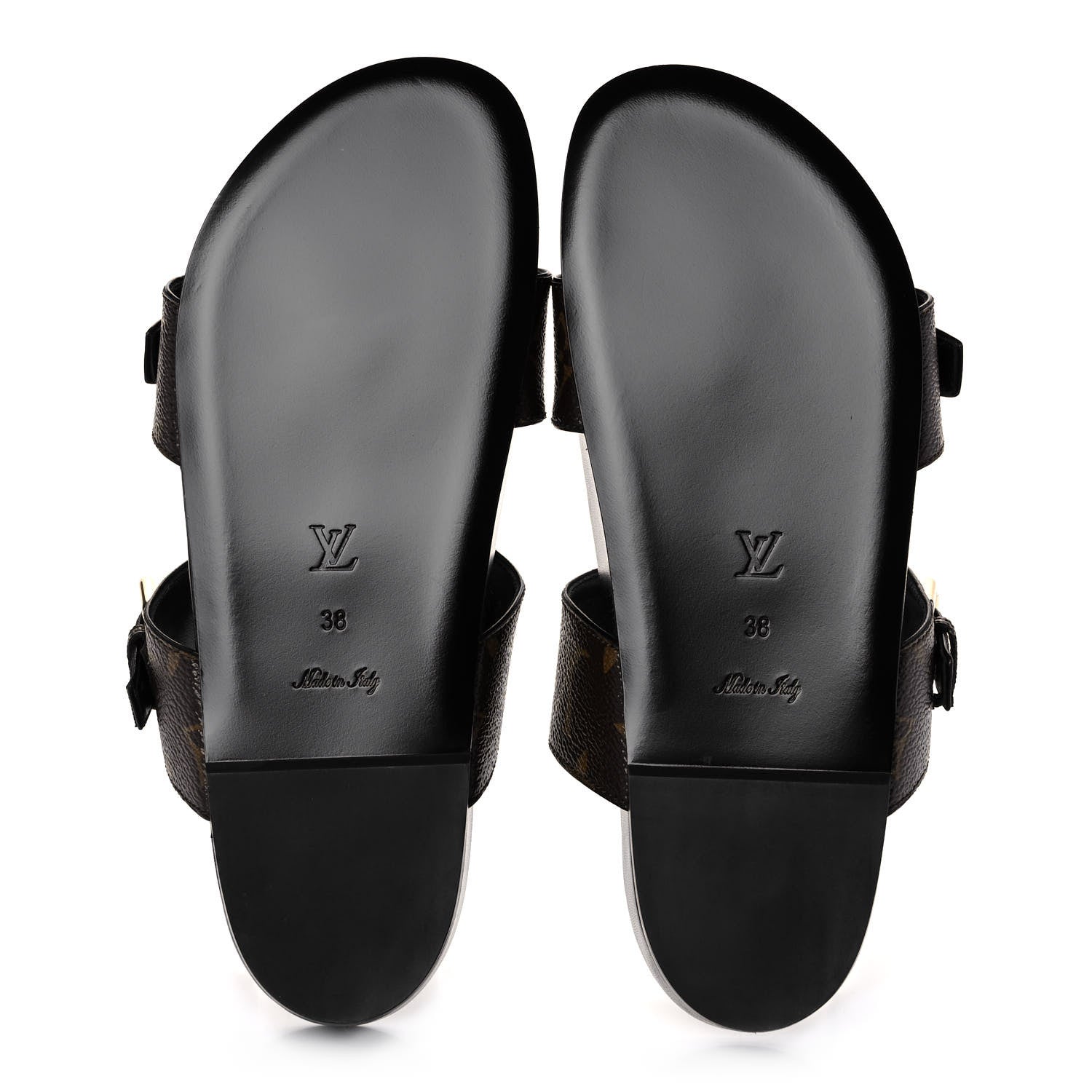 Louis Vuitton Monogram Bom Dia Mule Sandals 38 Black 5 of 8