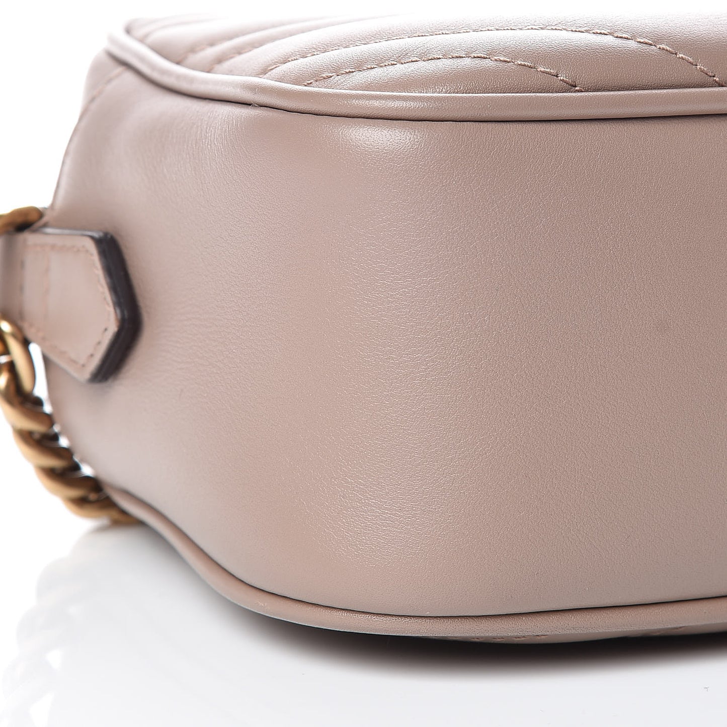 Calfskin Matelasse Small GG Marmont Chain Shoulder Bag Taupe
