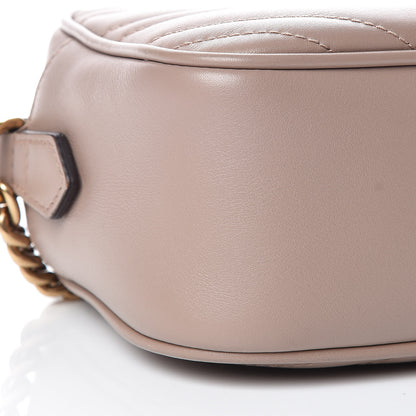 Gucci Calfskin Matelasse Small GG Marmont Chain Shoulder Bag Taupe 8 of 9