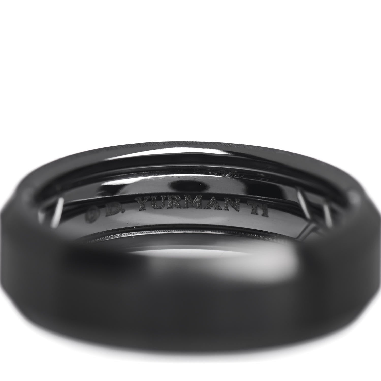 David Yurman Black Titanium 6mm Beveled Band Ring 54 6.75 4 of 5